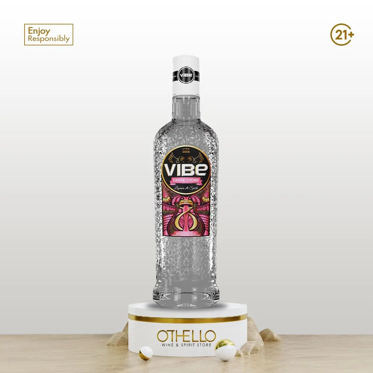 Vibe Vodka Premium Exotic Lychee 750ml